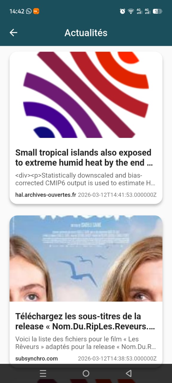 Ecran des actualites SmilGo